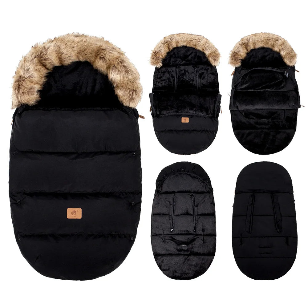 Baby Bubble winter sleeping bag for babies, warm pram footmuff with cozy interior and soft outer fabric for cold weather.
