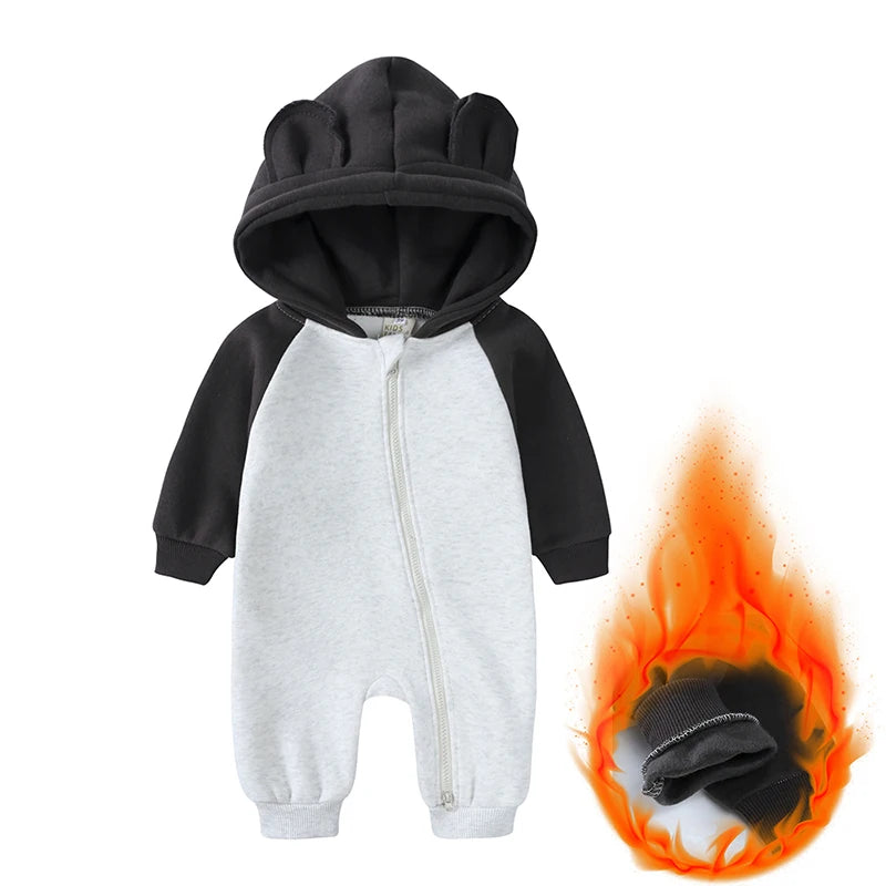 Baby Bubble Bear Onesie, adorable winter pajamas for infants, featuring a cozy, soft fabric and cute bear design.