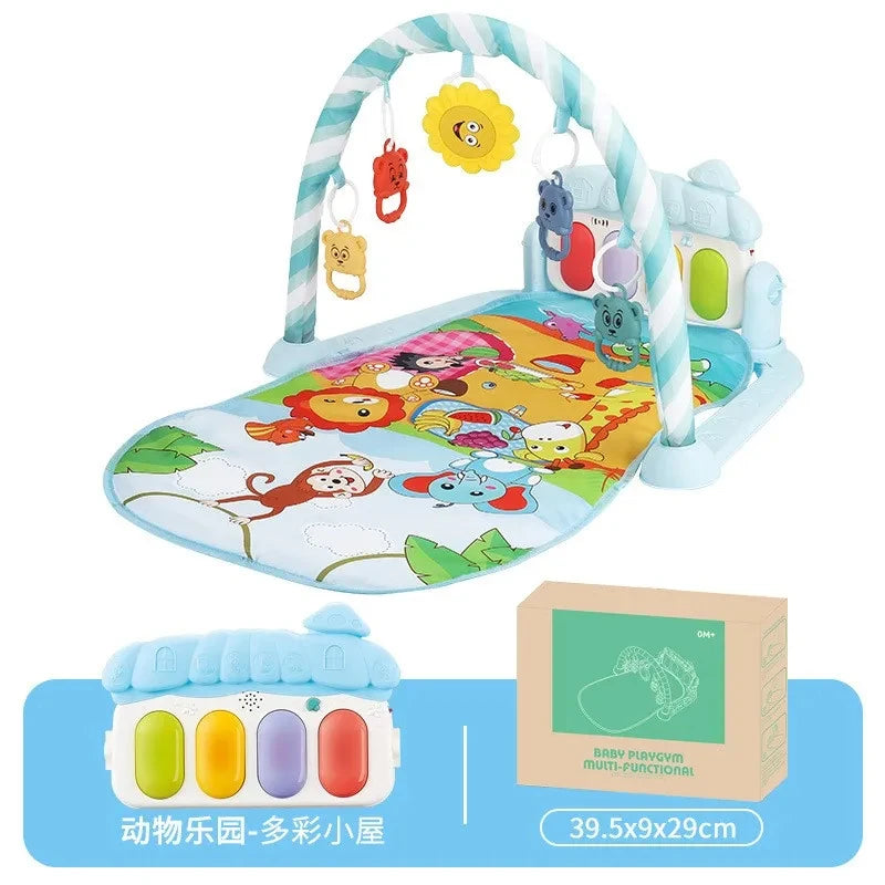 Baby Bubble baby gym mat with pedal piano, colorful play area and fitness frame designed for musical and developmental play.