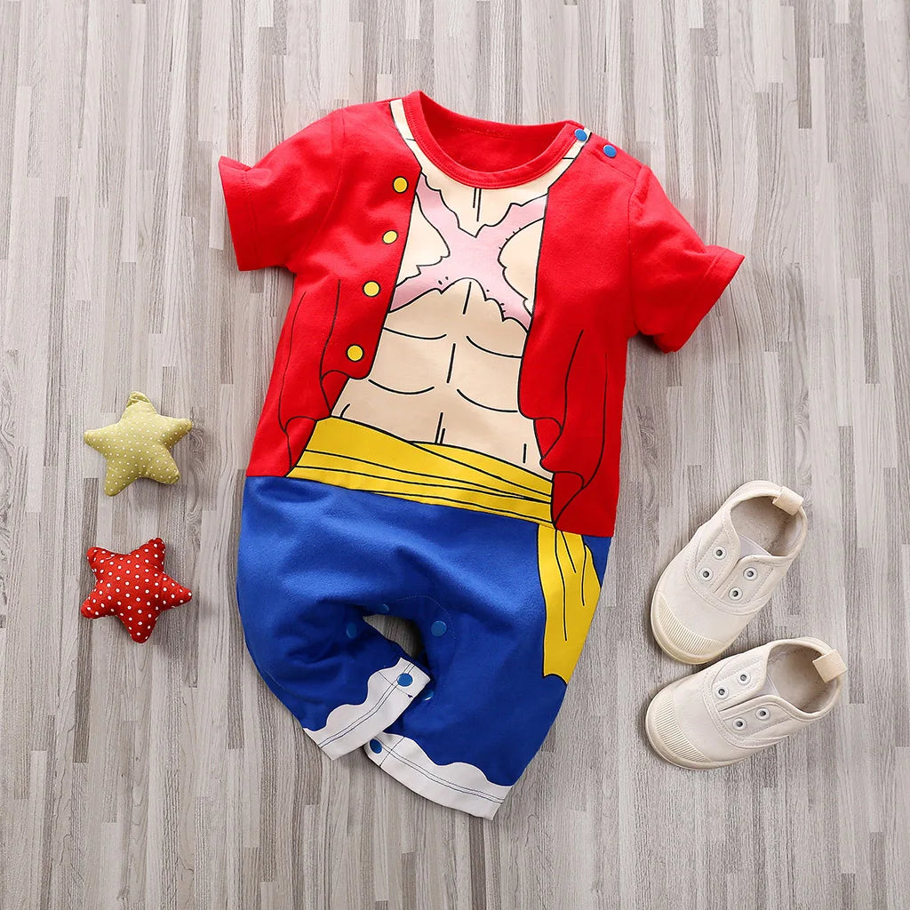 Anime Dragon Ball Z Baby Onesie by Baby Bubble, cute cosplay romper featuring iconic character design for infants.