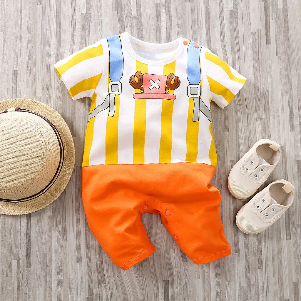 Anime Dragon Ball Z Baby Onesie by Baby Bubble, featuring a colorful Dragon Ball Z character-themed romper for infants.