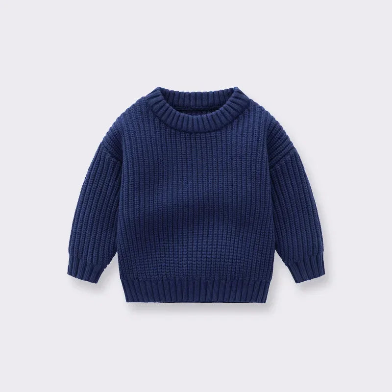 Baby Bubble baby knit pullover sweater in warm thick knit, suitable for 0-6 months, featuring a cozy, soft design for infants.