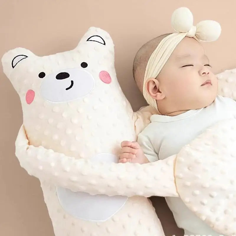 Baby Bubble soothing bear baby sleep pillow with remote, soft plush fabric and adjustable features for calming sleep.
