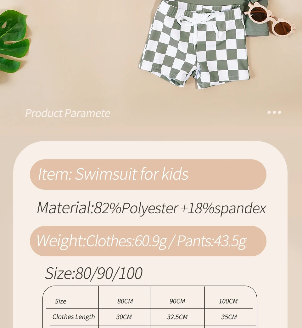 Baby boys' 2-piece swimsuit set by Baby Bubble featuring a cool print, includes a swim shirt and trunks for sunny days.
