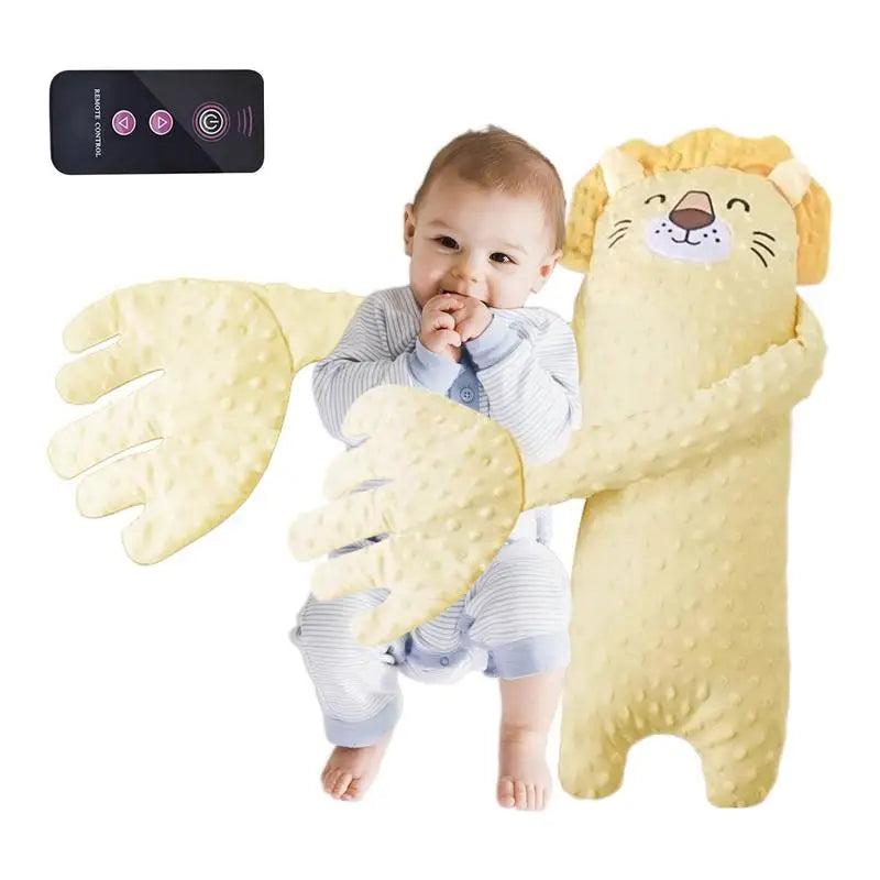 Baby Bubble soothing bear sleep pillow with remote, soft plush design, featuring a cute bear shape for comforting baby sleep.