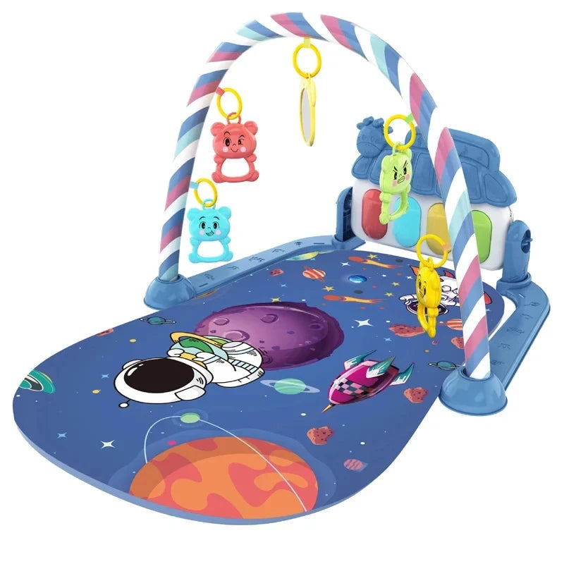 Baby Bubble musical baby piano gym play mat with colorful crawling and kick activity toys for infants.