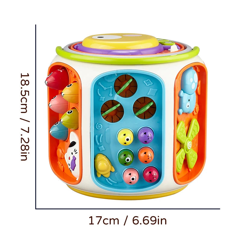 Baby Bubble baby cell phone toy with music speaker, colorful lights, sound features, and educational design for infants.