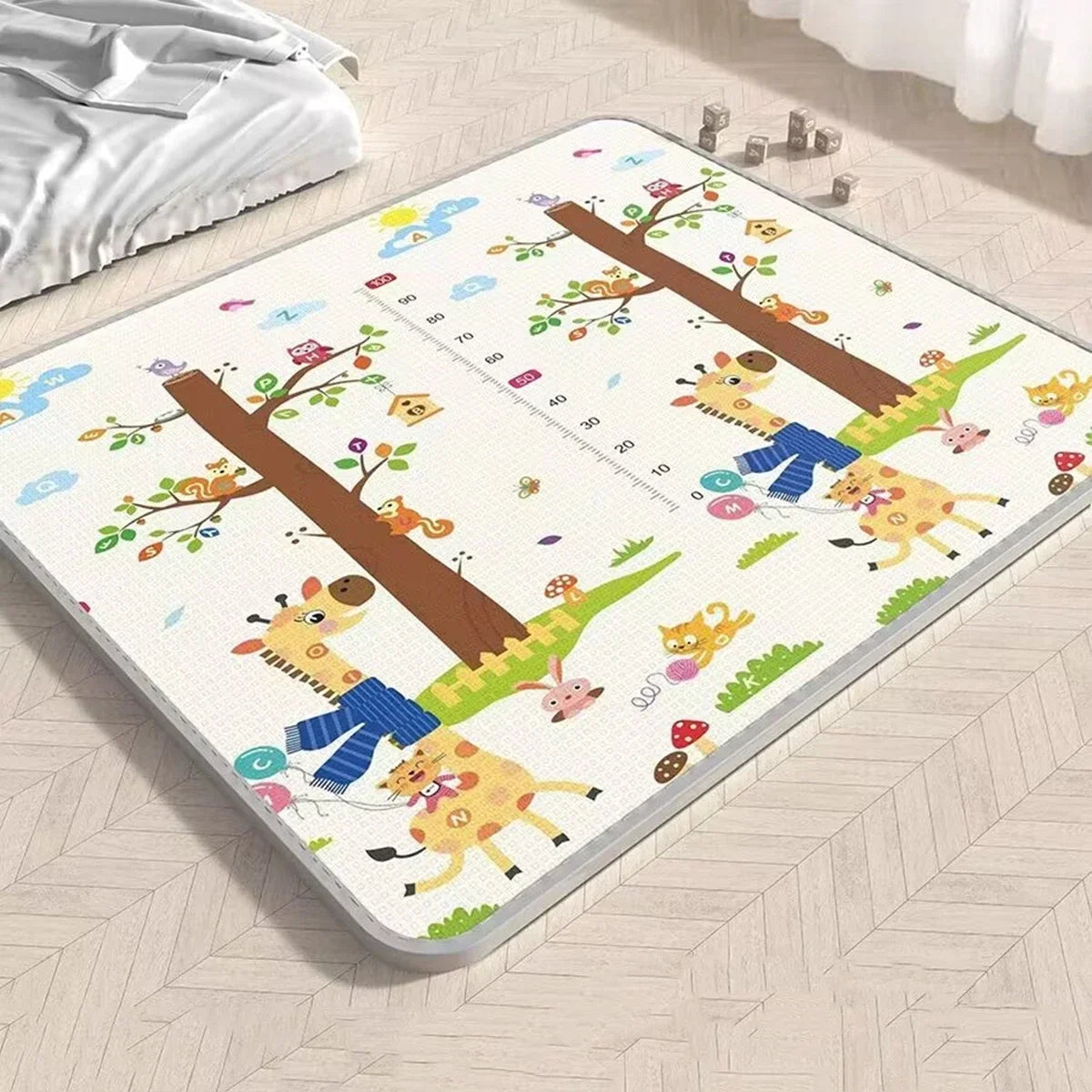Baby Bubble thick cushioned baby activity play mat with colorful patterns, soft surface, and safety padding for infants' play area.