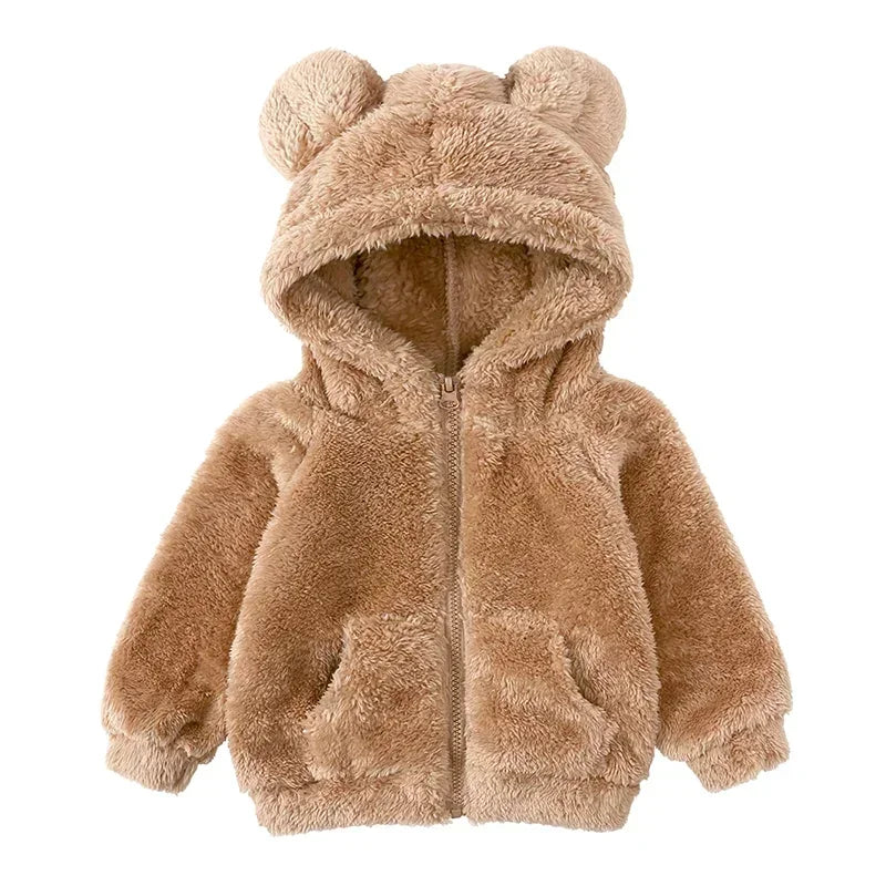 Baby Bubble winter hooded fleece coat, warm and cozy winter coat for babies, with a soft fleece lining and hood for extra comfort.