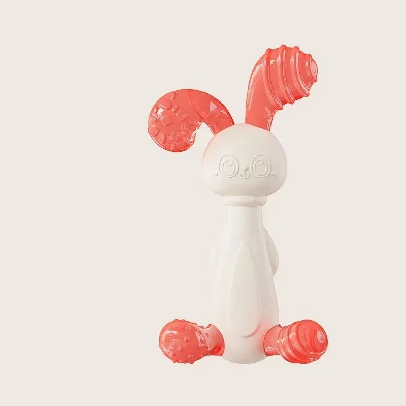 Baby Bubble silicone giraffe teether with textured surface, designed to soothe sore gums in infants.