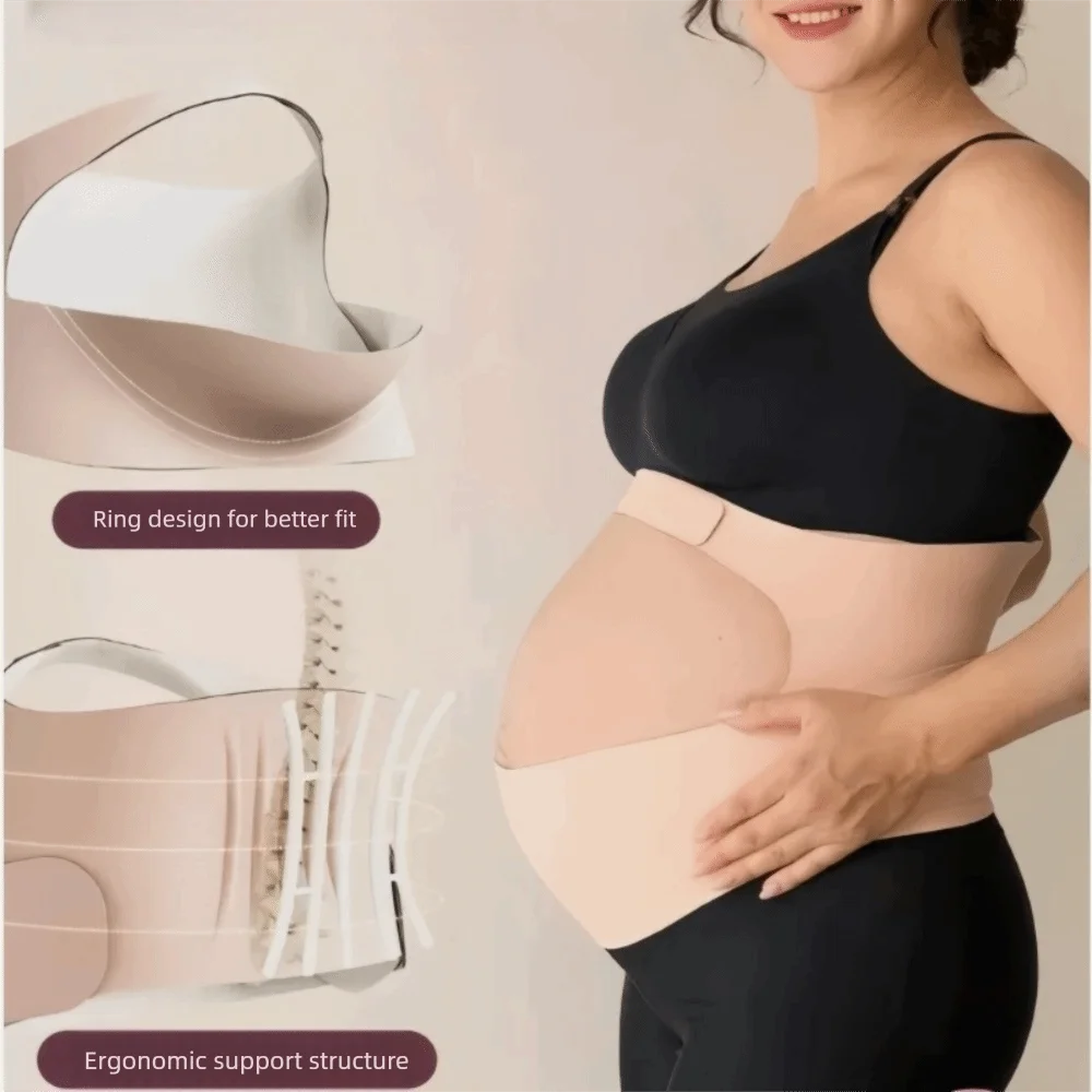 Adjustable maternity belly support band by Baby Bubble, designed to provide comfort and support during pregnancy.