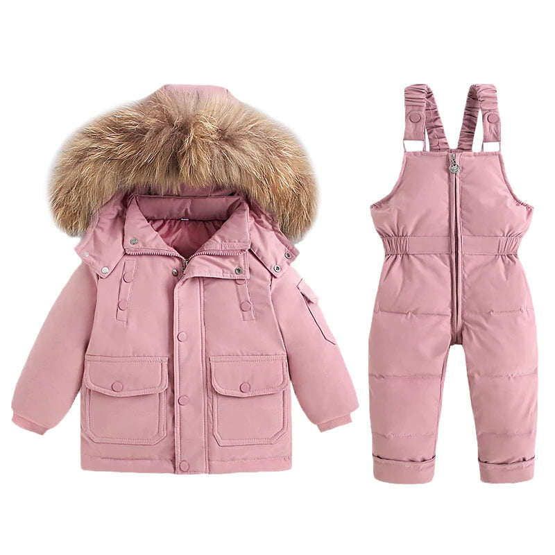 Baby Bubble kids winter snowsuit designed for -30°C warmth, featuring a cozy, insulated outer layer perfect for cold outdoor winter activities.