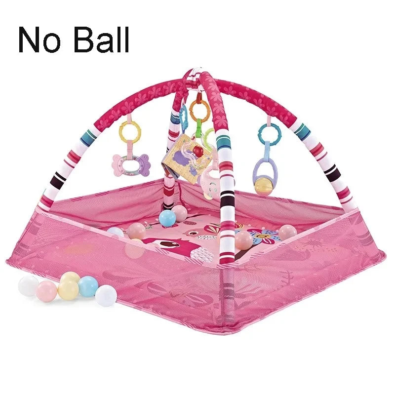 Baby Bubble crawling game blanket and play mat with puzzle fence, designed for early education and baby development activities.