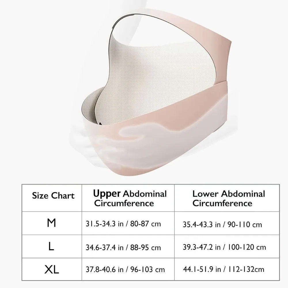 Adjustable Baby Bubble maternity belly support band worn by pregnant woman for comfort and support during pregnancy.