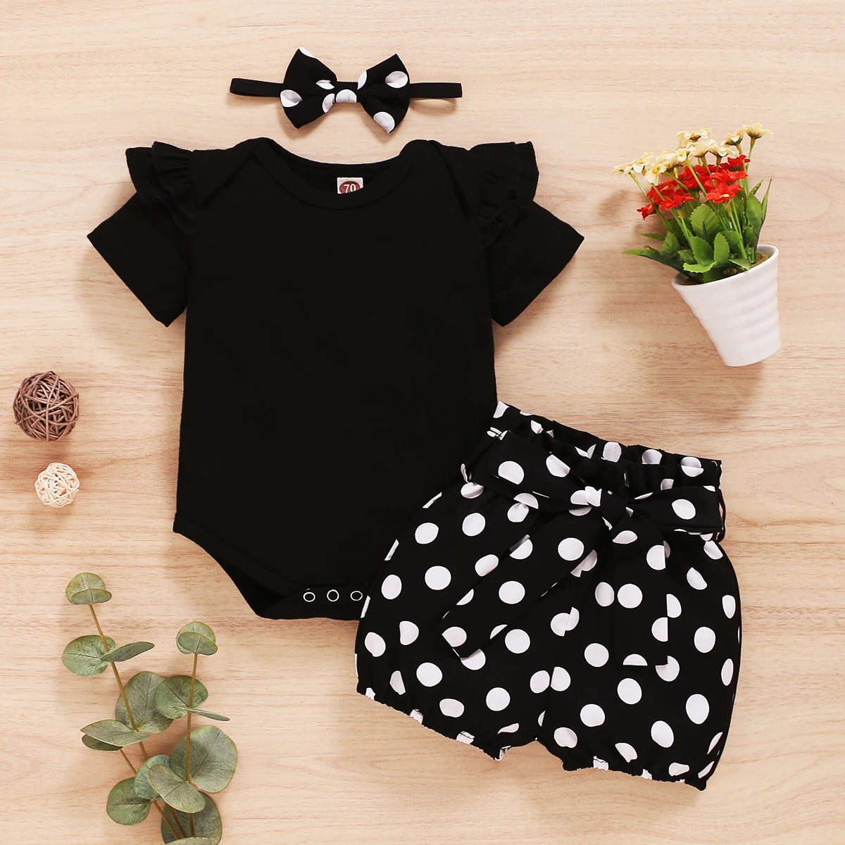 Baby Girl Summer Set – 3-Piece Outfit