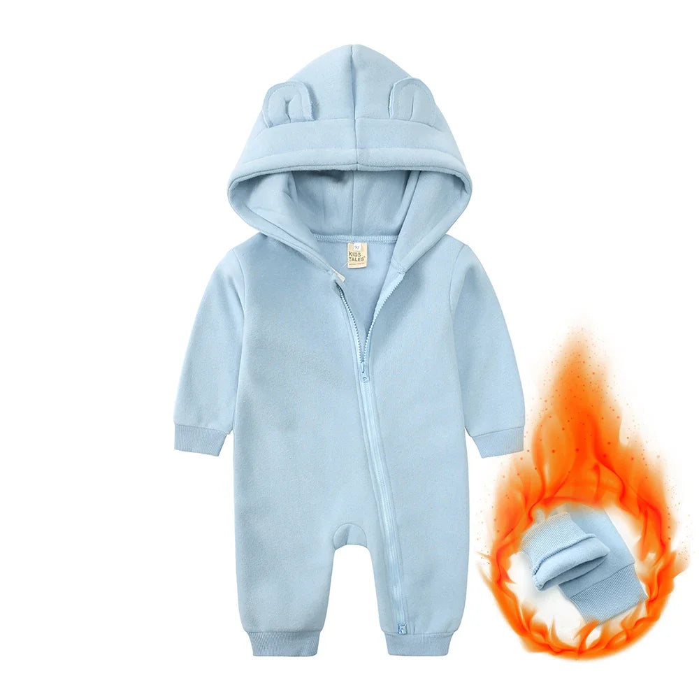 Baby Bubble Bear onesie, adorable winter pajamas for infants, featuring soft fabric and cute bear design.