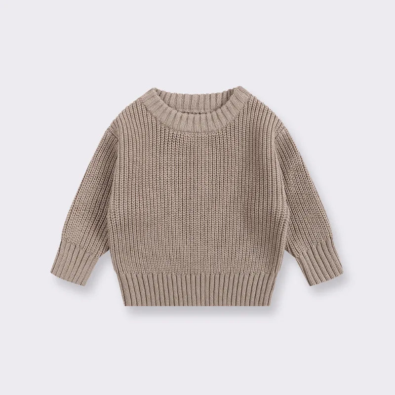 Baby Bubble baby knit pullover sweater in warm thick knit, suitable for 0-6 months, cozy and soft for little ones.