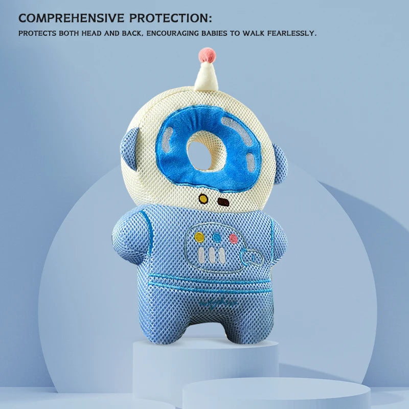 Baby Bubble baby head protector backpack with soft cushion designed to prevent head injuries during walking.