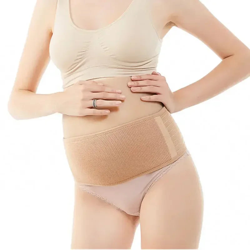 Pregnancy belly support belt from Baby Bubble offering all-day comfort for expecting mothers, shown in soft fabric with adjustable straps.