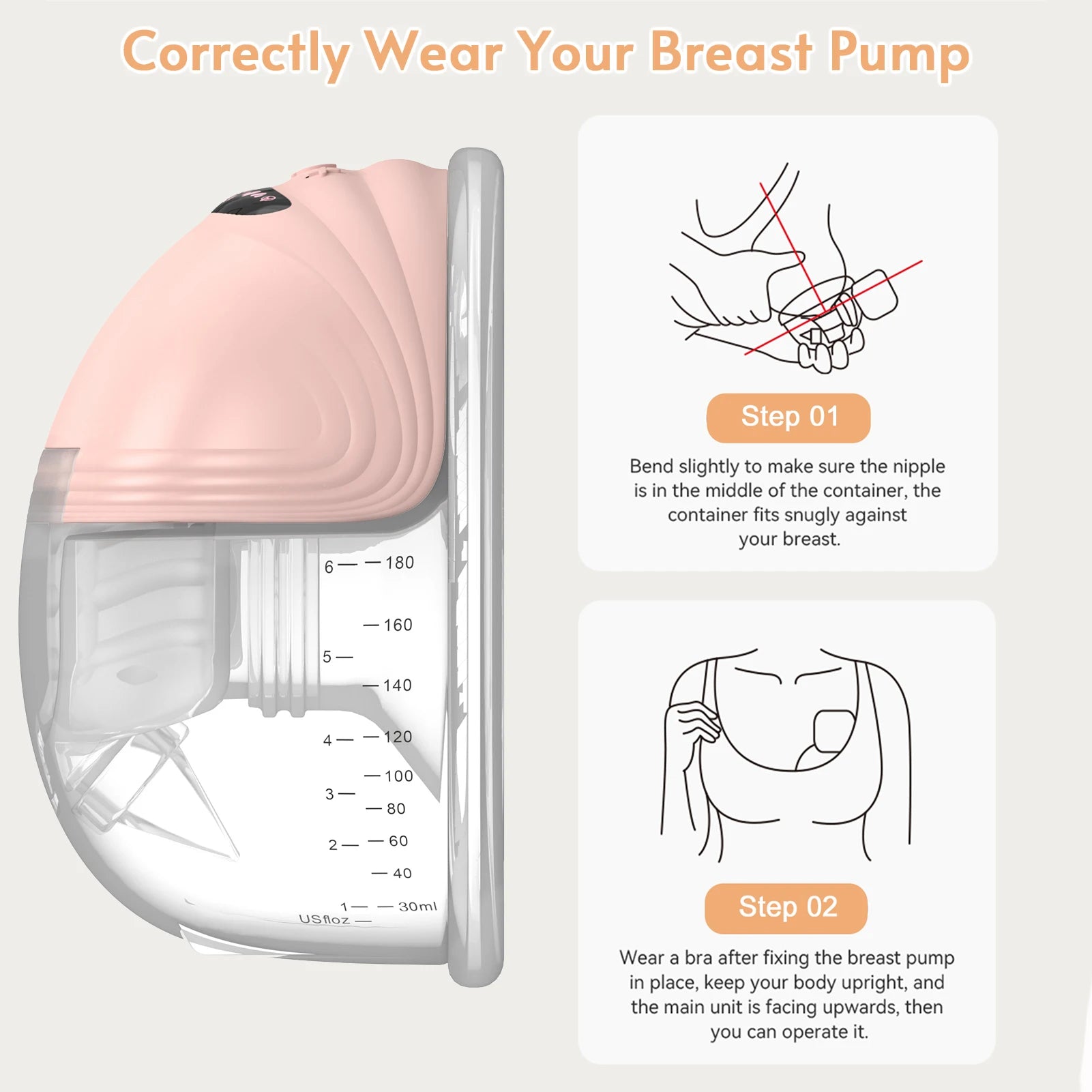 Baby Bubble wearable breast pump, silent electric portable device for hands-free milk expression, compact and discreet.