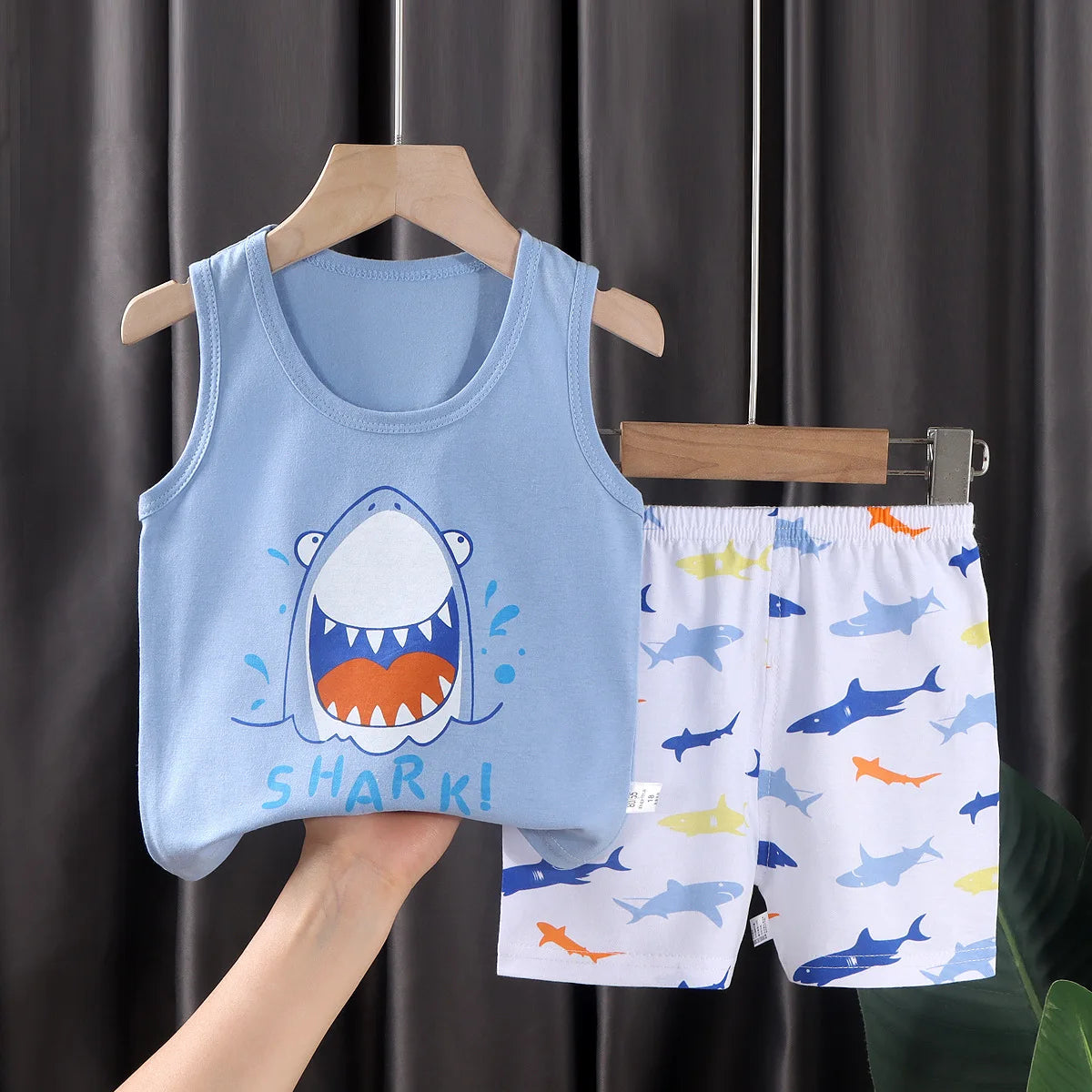 Children's summer set by Baby Bubble featuring a tank top and shorts, perfect for warm weather and outdoor play.