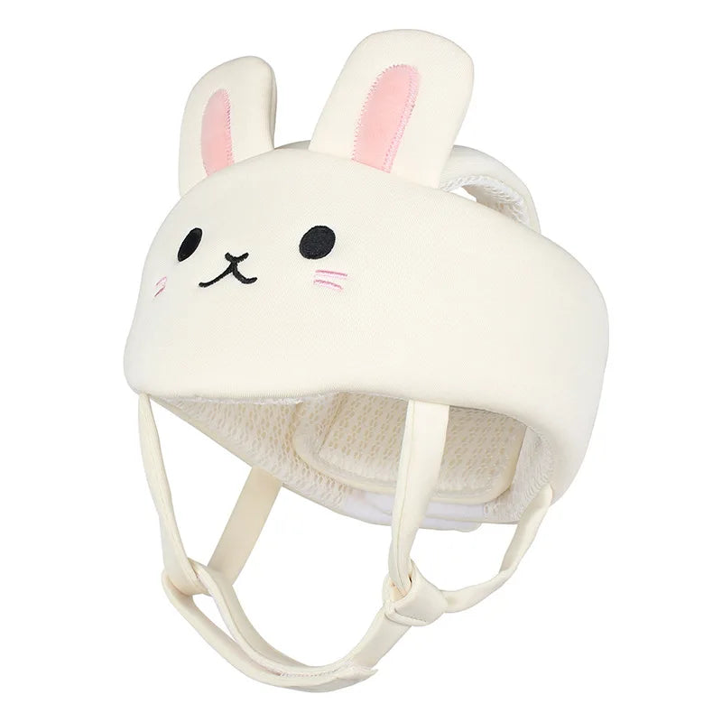 Baby Bubble breathable baby safety helmet bonnet with soft padding and adjustable straps, designed to protect little heads.