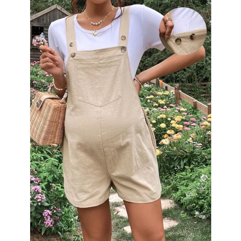 Comfortable Baby Bubble maternity jumpsuit romper for pregnancy, featuring soft fabric and relaxed fit for expectant mothers.