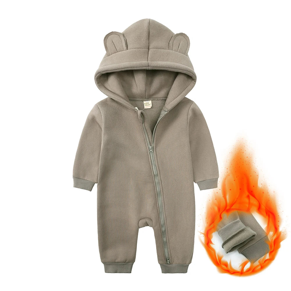 Baby Bubble Bear onesie, adorable winter pajamas for infants, soft fabric with cute bear design for cozy comfort.