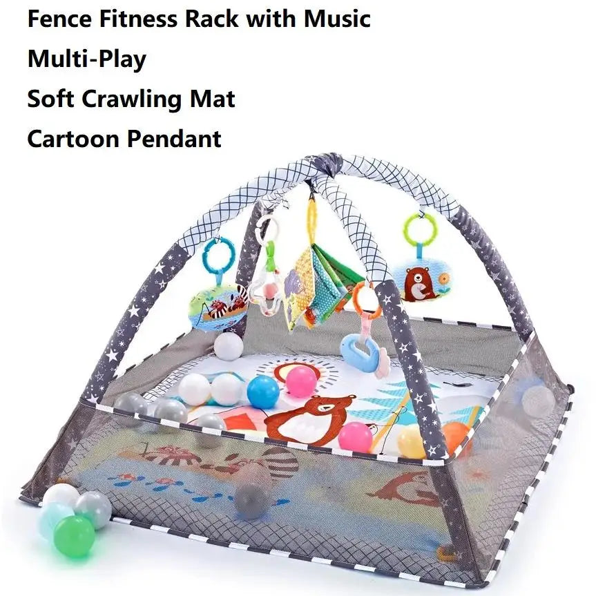 Baby Bubble baby fitness frame and crawling game blanket with colorful puzzle mat for early education and sensory play.