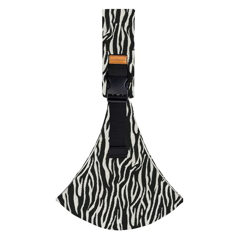 Baby Bubble adjustable ring sling carrier with hands-free strap, shown in a soft fabric with rings for secure baby carrying.