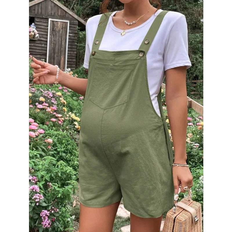Baby Bubble maternity jumpsuit romper featuring a comfortable, stylish design suitable for pregnancy wear, shown in a relaxed fit.