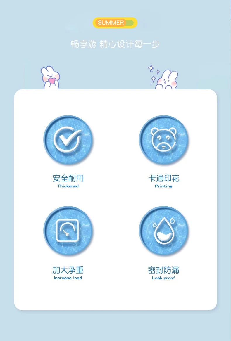 Baby Bubble inflatable swimming ring with cute animal steering wheel for babies, featuring colorful, soft, and safe water play design.
