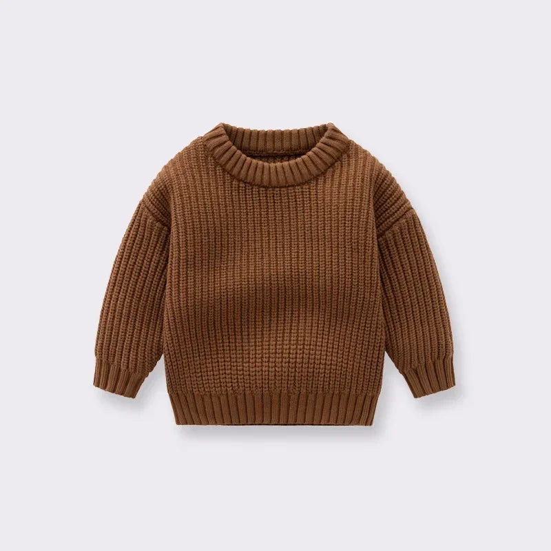 Baby Bubble baby knit pullover sweater in warm, thick fabric for 0-6 months, featuring a cozy, soft knit design.
