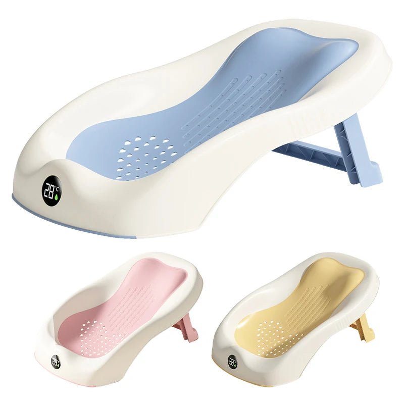 Folding Baby Bath Tub – Non - Slip Newborn Shower Support - Baby Bubble