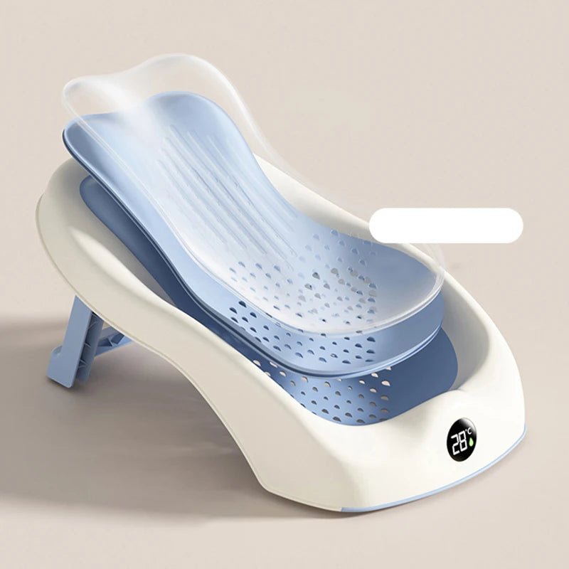 Folding Baby Bath Tub – Non - Slip Newborn Shower Support - Baby Bubble
