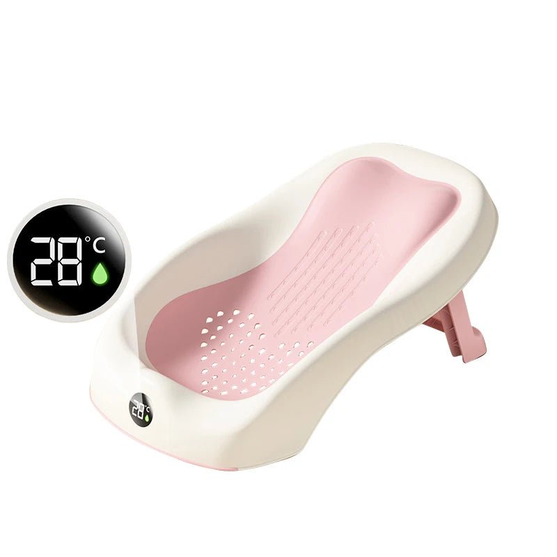 Folding Baby Bath Tub – Non - Slip Newborn Shower Support - Baby Bubble