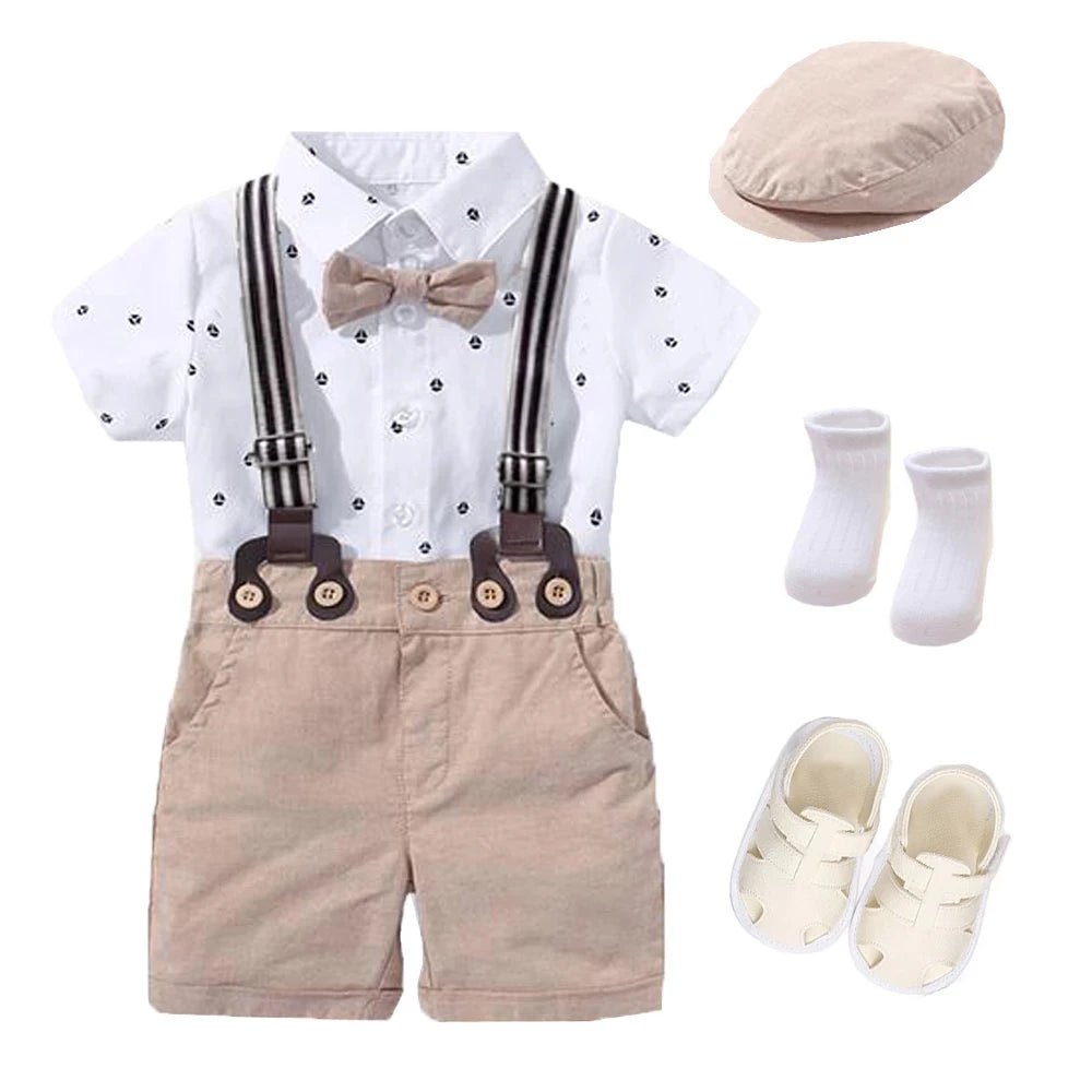 Summer 1st Birthday Party Dresses for Boy 3 - 18M Infant Formal Clothes Baby Gentleman Boutique Gift Set Toddler 7PCS Outfit Suit - Baby Bubble Store