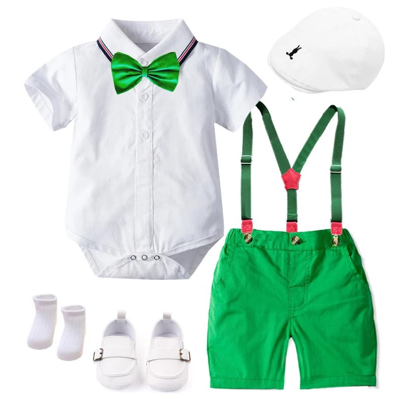Summer 1st Birthday Party Dresses for Boy 3 - 18M Infant Formal Clothes Baby Gentleman Boutique Gift Set Toddler 7PCS Outfit Suit - Baby Bubble Store