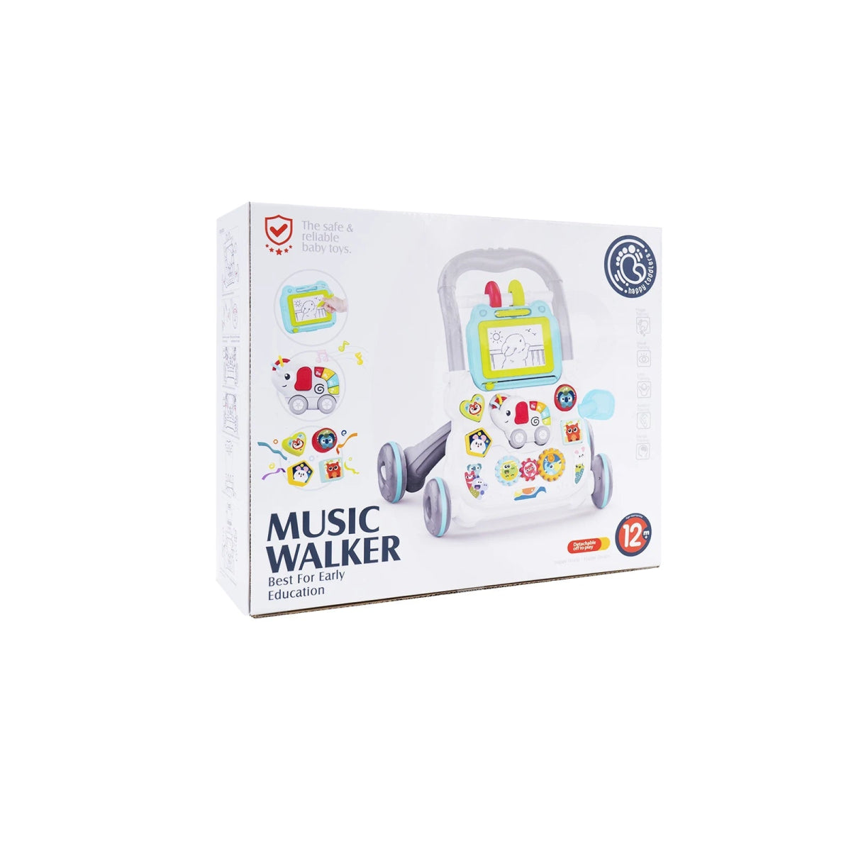 Baby Push Walker – Musical Toddler Learning Walker with Drawing Board - Baby Bubble