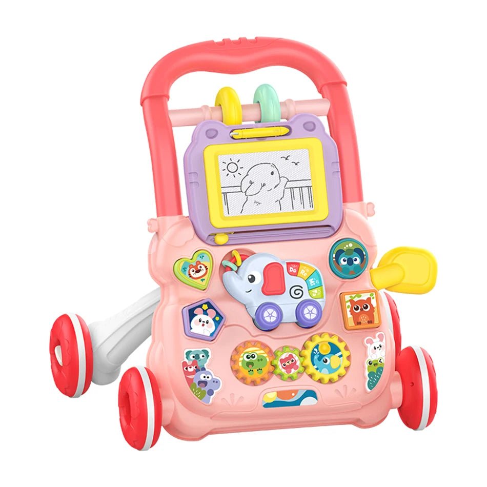 Baby Push Walker – Musical Toddler Learning Walker with Drawing Board - Baby Bubble