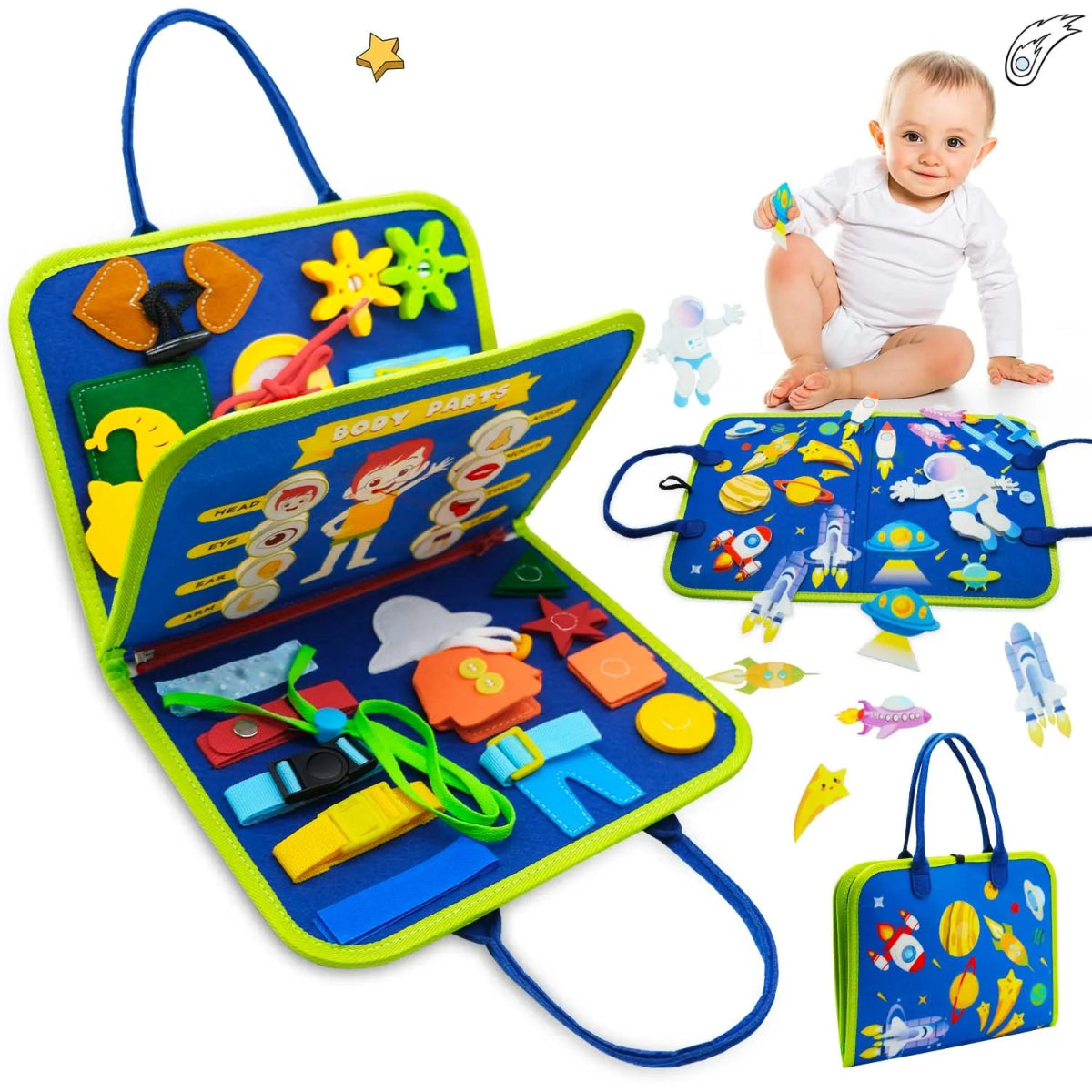 Montessori Busy Book – Educational Toy - Baby Bubble