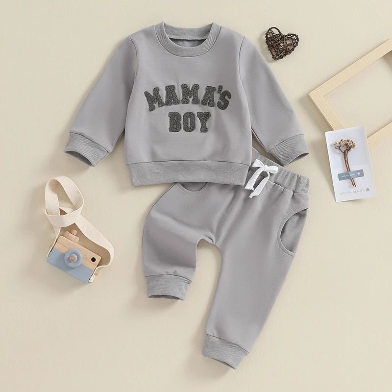 2023 - 09 - 20 Lioraitiin 0 - 3Y Newborn Toddler Baby Boy Fall Winter Outfits Letter Crewneck Sweatshirt Casual Pants Set 2Pcs Clothes - Baby Bubble
