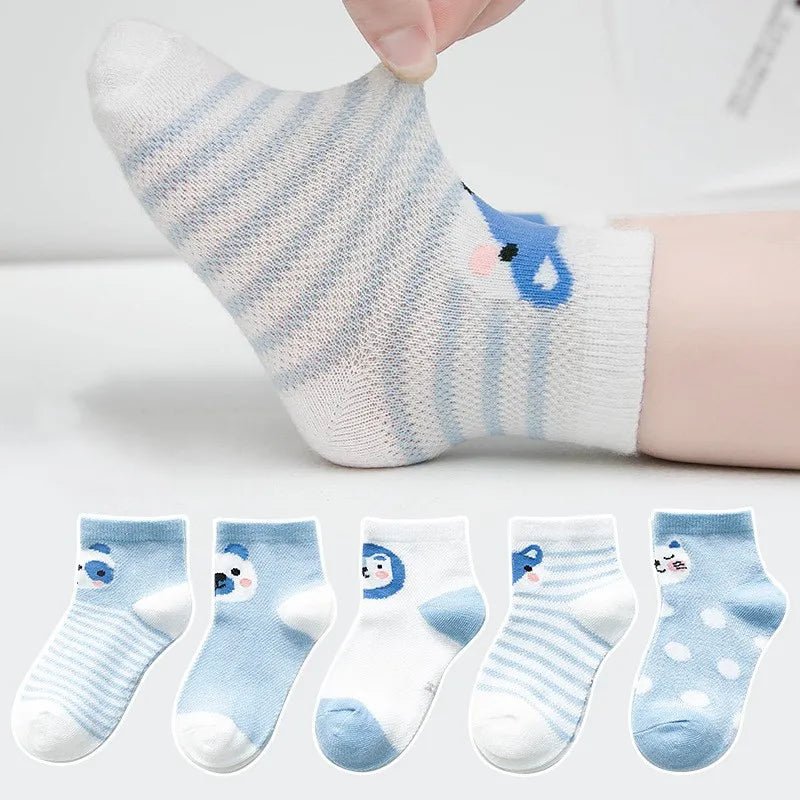 5Pairs/lot 0 - 24M Infant Baby Socks Baby Socks for Boys Girls Cotton Mesh Newborn Toddler First Walkers Baby Clothes Accessories - Baby Bubble