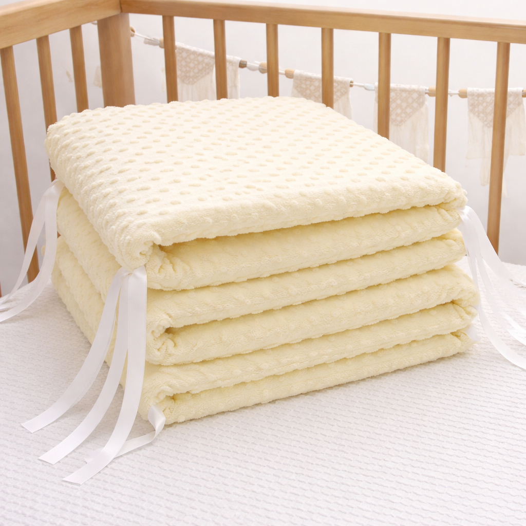 Premium Baby Crib Cushion by Baby Bubble featuring soft, cushioned fabric and cozy protective padding for infant comfort.