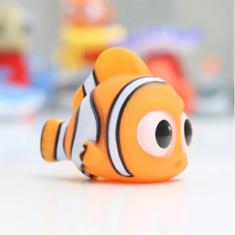 Baby Bubble squeaky and floatable animal bath toys set featuring colorful squirt toys for babies.