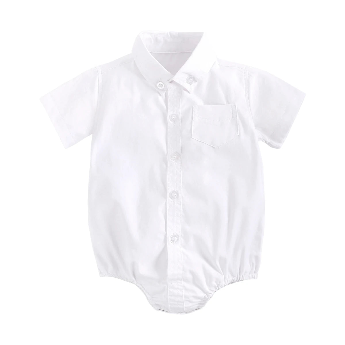 Baby Boy plaid cotton bodysuit by Baby Bubble, soft summer onesie with blue and white plaid pattern, comfortable for warm weather.