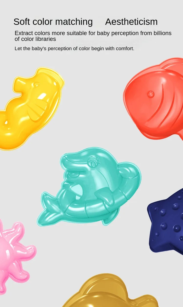 Kids beach sand play set with bucket and shovel from Baby Bubble, featuring colorful sand toys for outdoor play.