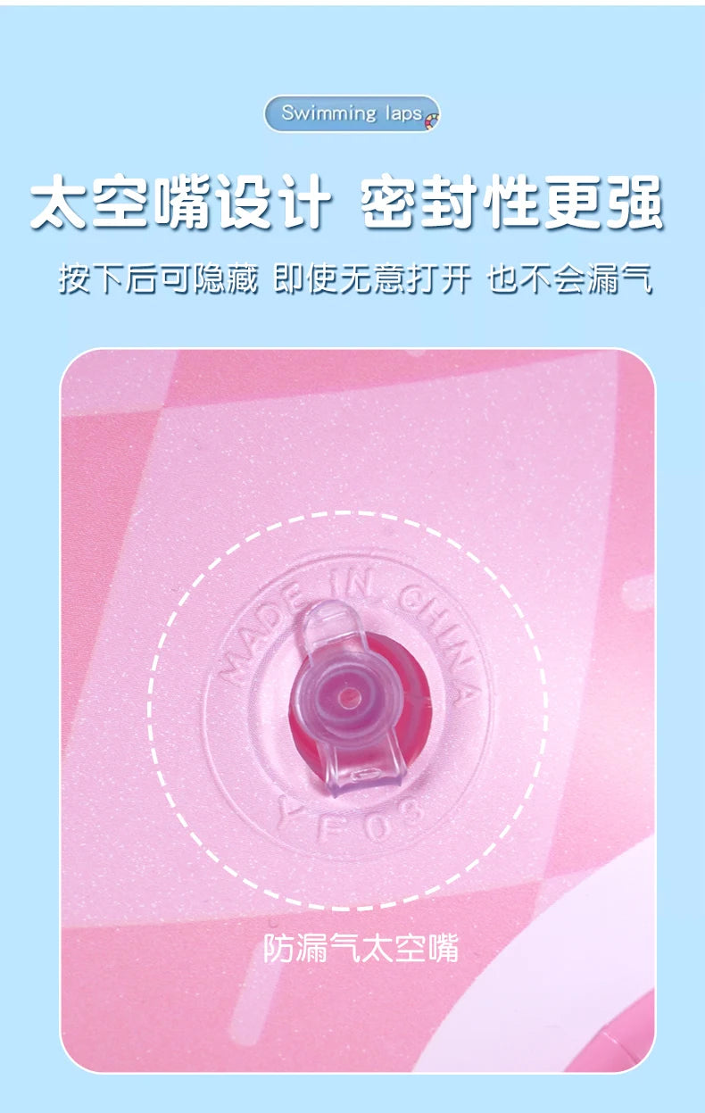 Baby Bubble inflatable swimming ring with cute animal steering wheel for babies, featuring colorful animal designs and soft, safe material.