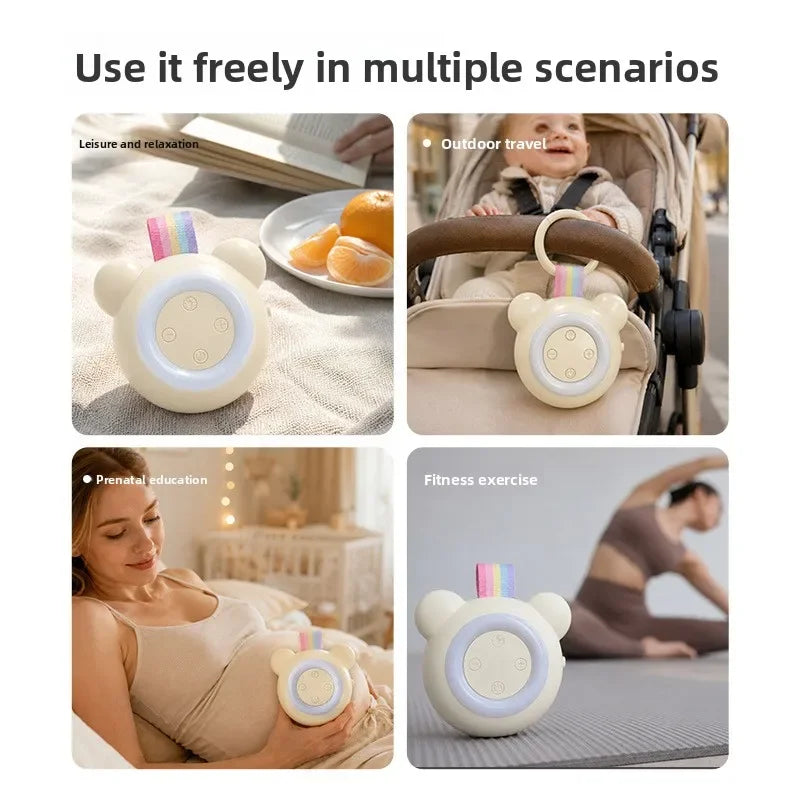 TS900 Baby Sleep Speakers Machine with Night Light, Portable White Noise Machine for Newborn, 15/30/60 Min Timer, Crib Stroller