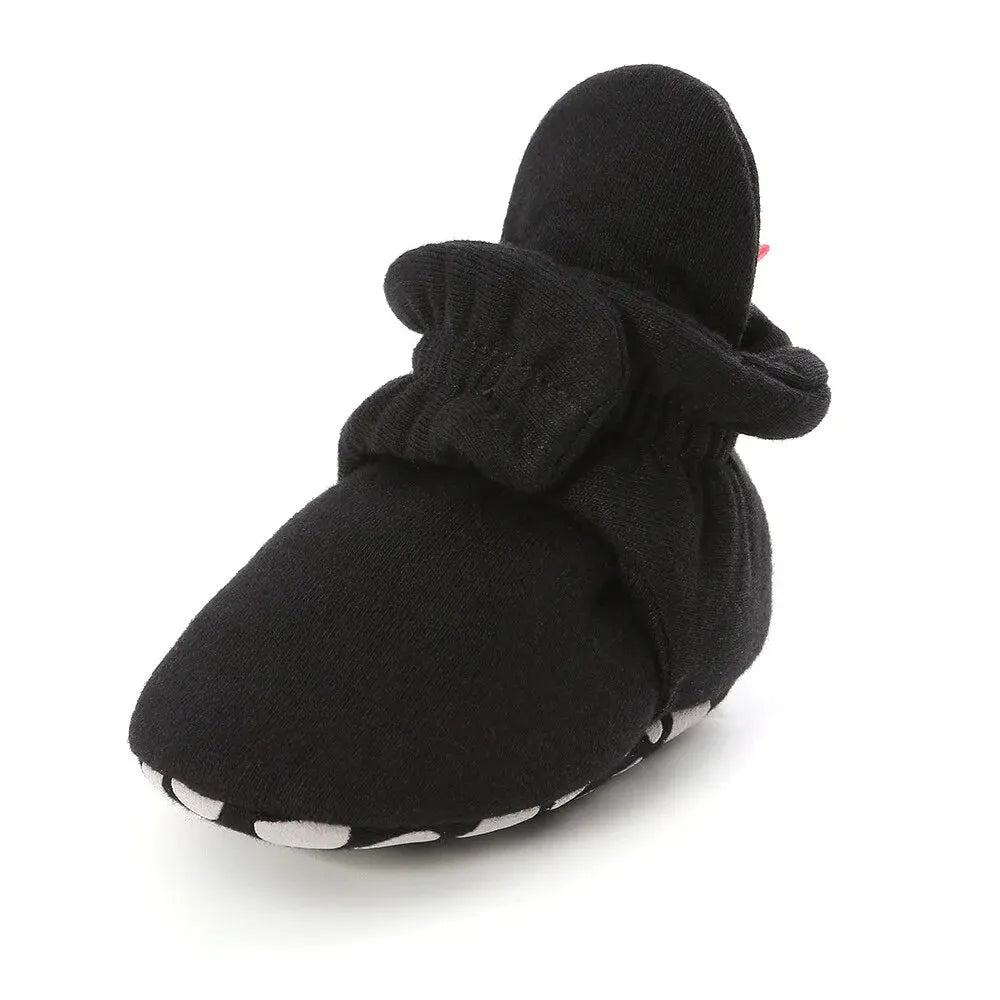 Baby Bubble soft anti-slip star booties, baby first walker shoes with comfortable design and playful star details.
